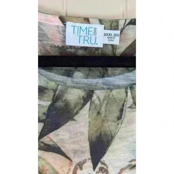 NWT Time and Tru Women's 3/4 Sleeve Rhinestone Top Size 3X - Picture 10 of 13